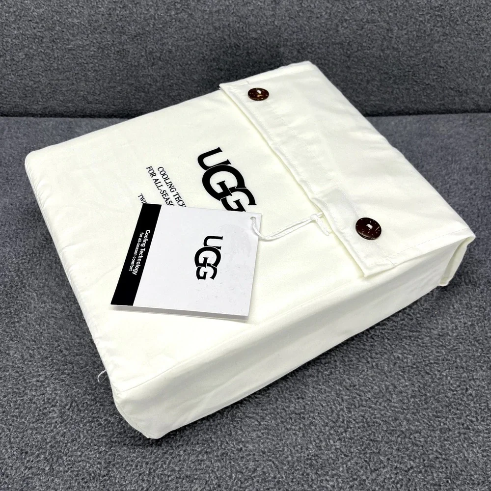 UGG TWIN Sheet Set Alahna Cooling Technology All-Season Snow 4‎ Piece Set